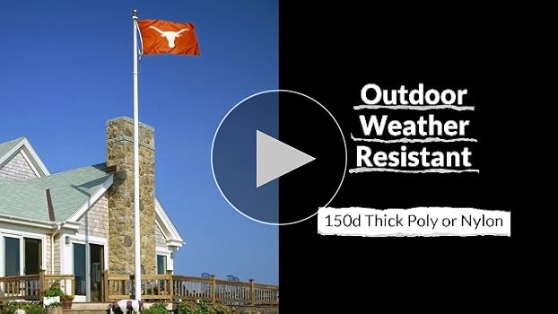 Texas Longhorns UT University Large College Flag, Outdoor